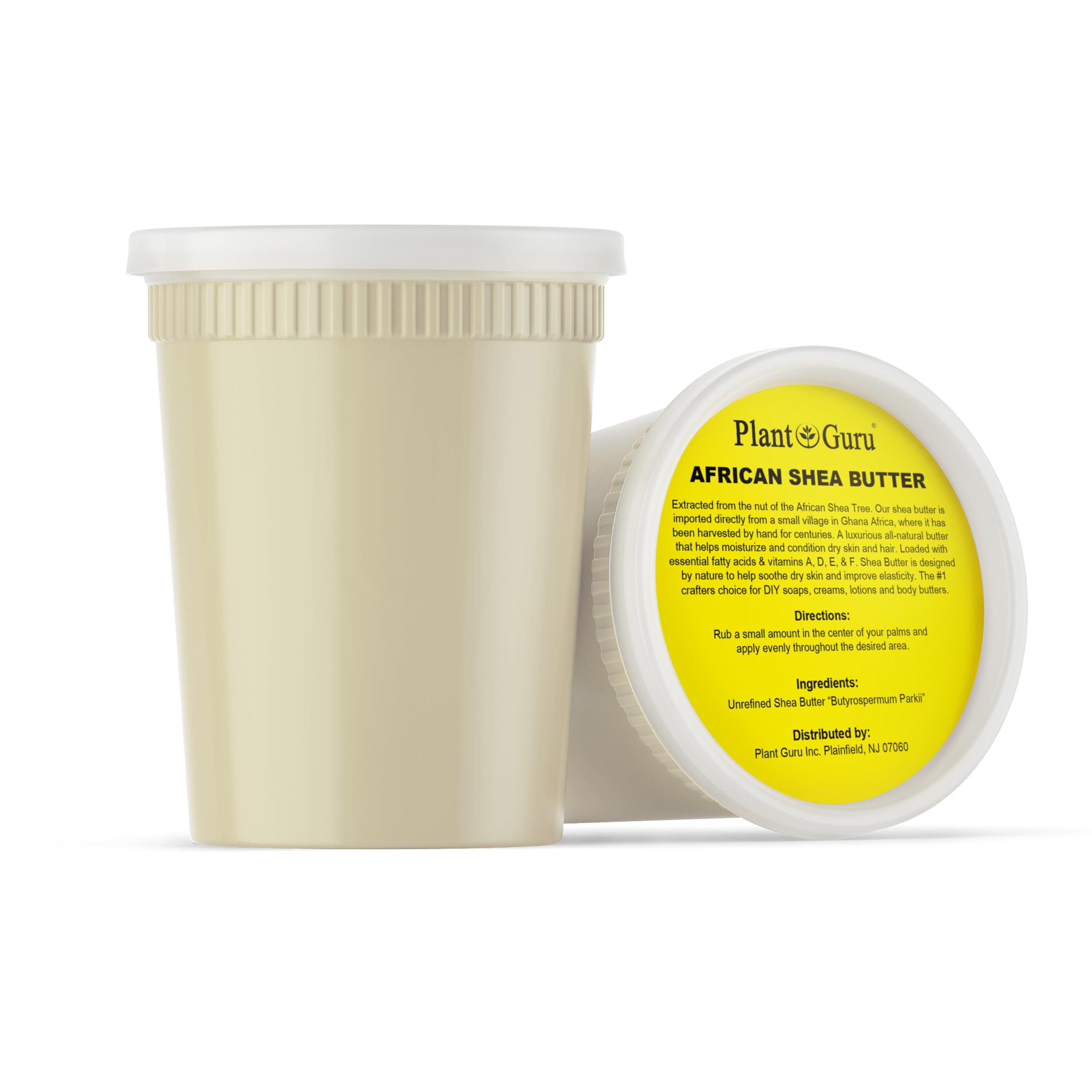 Close up texture of Plant Guru unrefined ivory shea butter