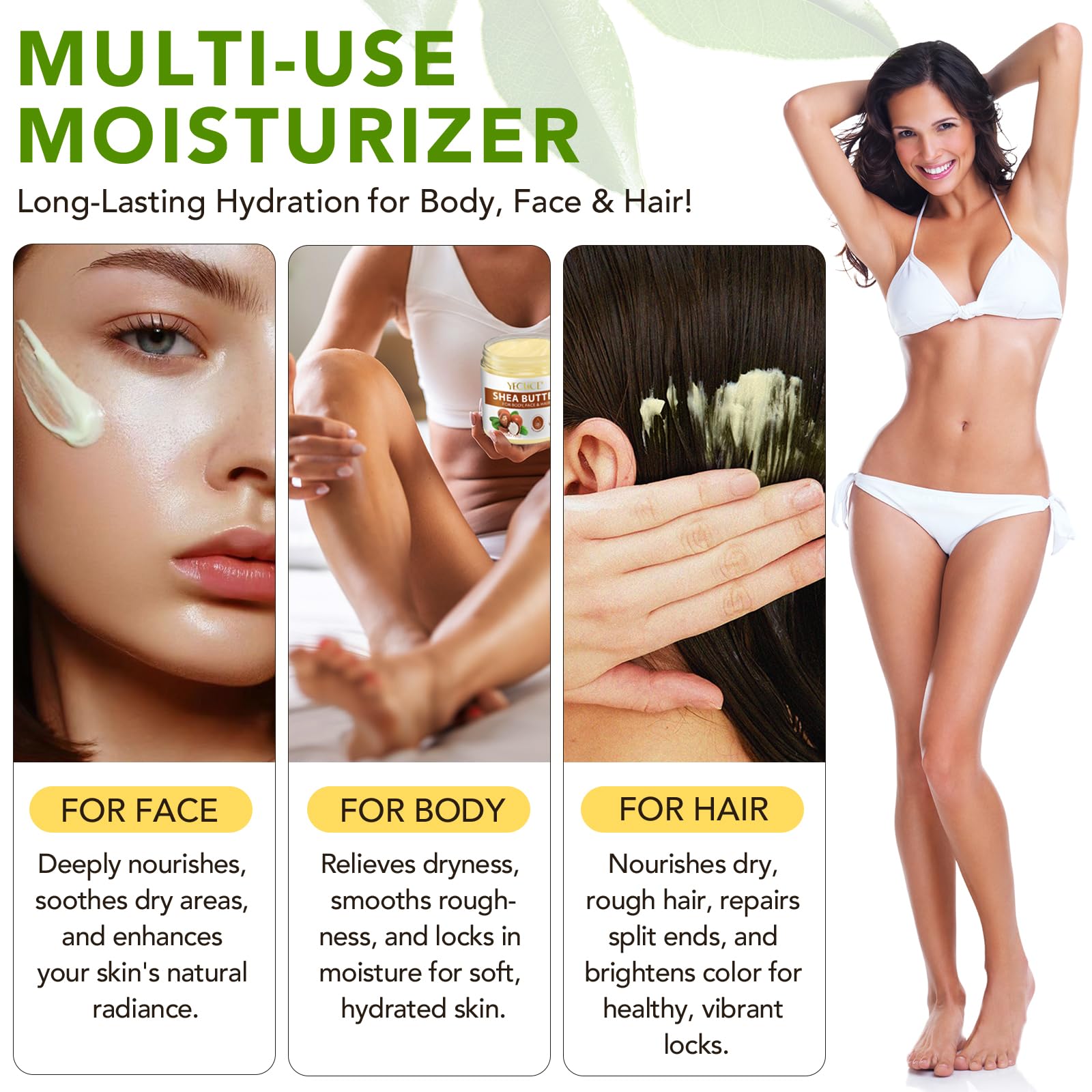 Natural shea butter for hair conditioning and scalp treatment