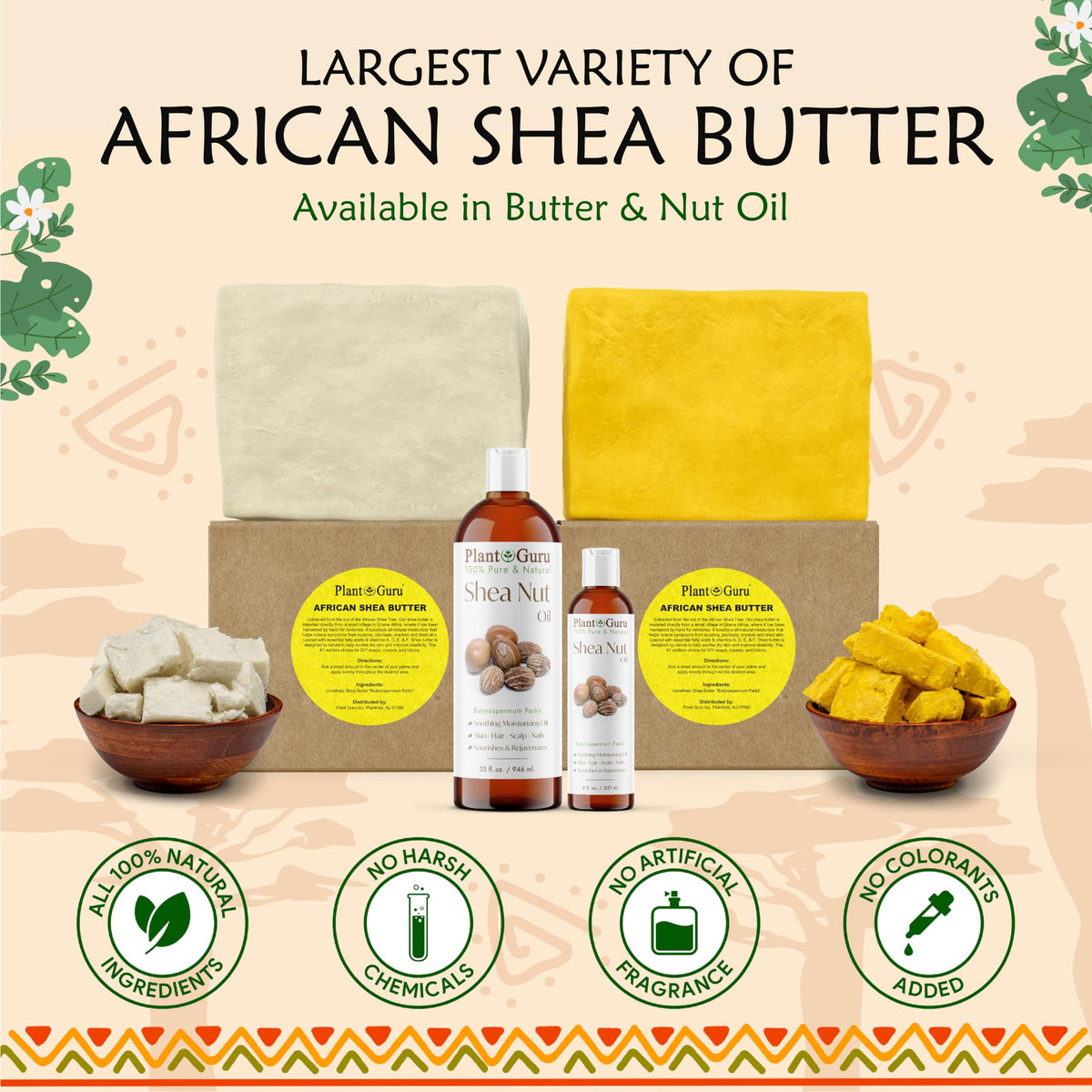 Raw African shea butter prepared for DIY cosmetic crafting