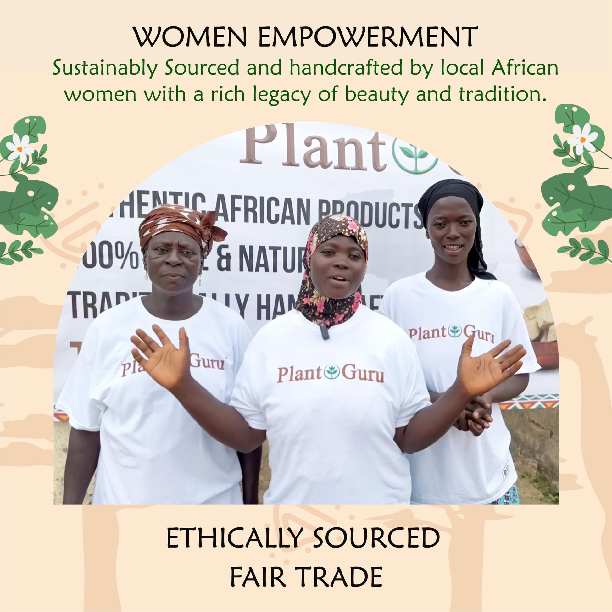 Plant Guru shea butter imported from Ghana packaging