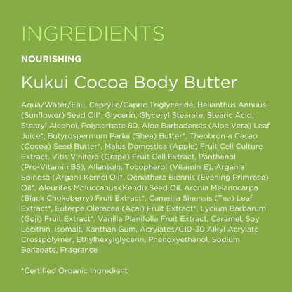 Andalou Naturals Kukui Cocoa body cream application