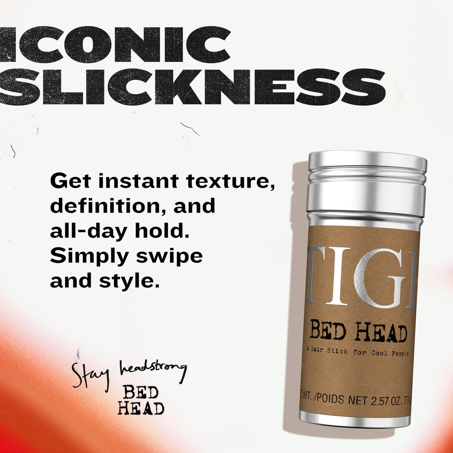 TIGI Bed Head Hair Wax Stick open container showing product texture