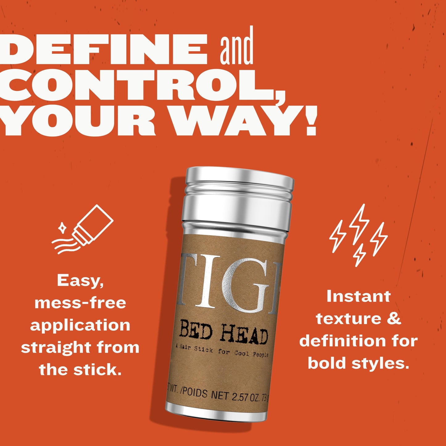 TIGI Bed Head Hair Wax Stick triple wax styling formula details