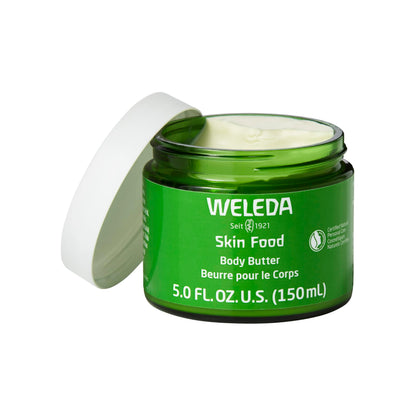 Weleda Skin Food Body Butter applied to dry skin