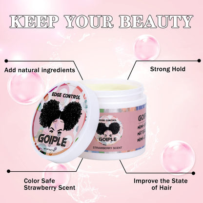 Goiple hair smoother showing the authentic strawberry scented pink wax texture