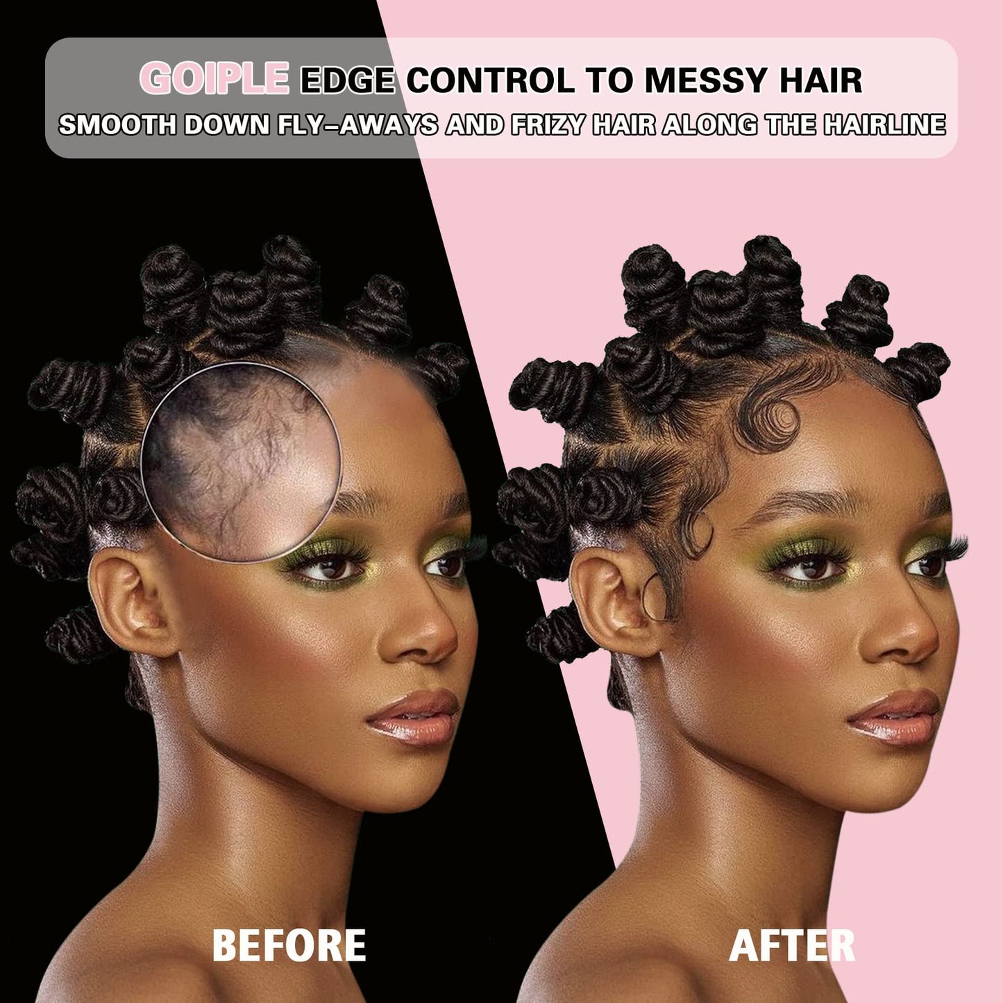 Goiple professional hair styling pomade for sleek kinky and curly hair edges