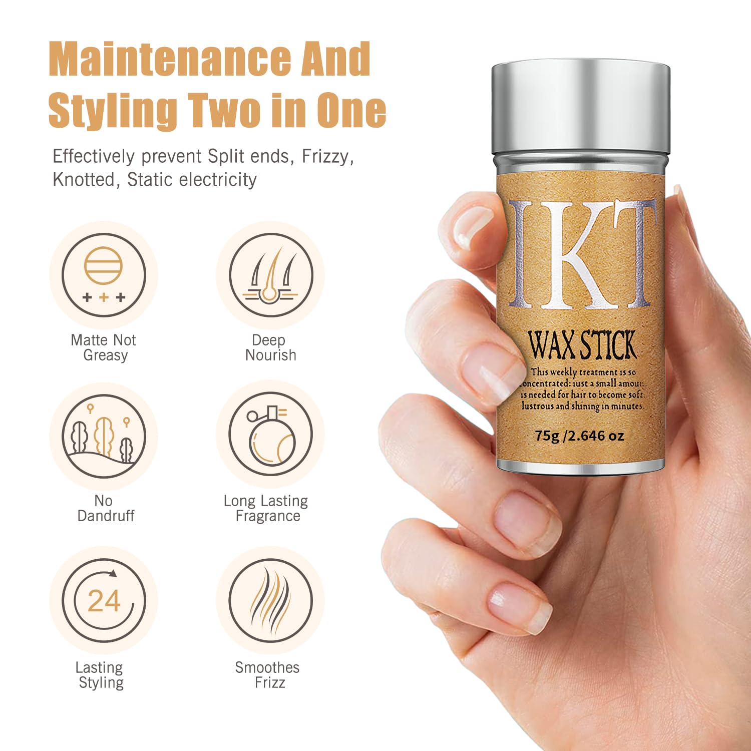 JIMEE strong hold hair slick stick for edge control application
