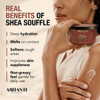 Side view of Ashanti Naturals 8 ounce shea butter container