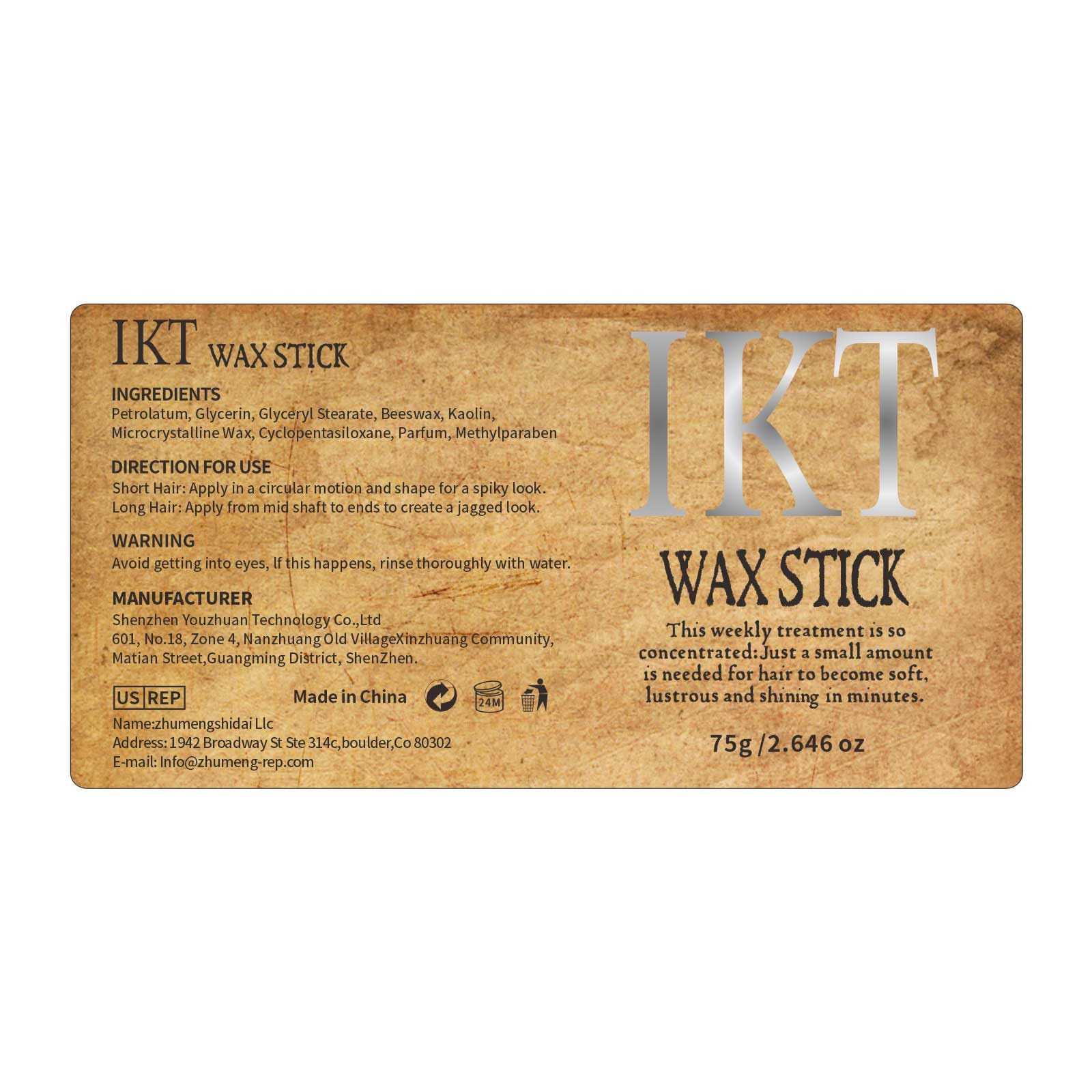 JIMEE authentic imported hair setting pomade stick close up