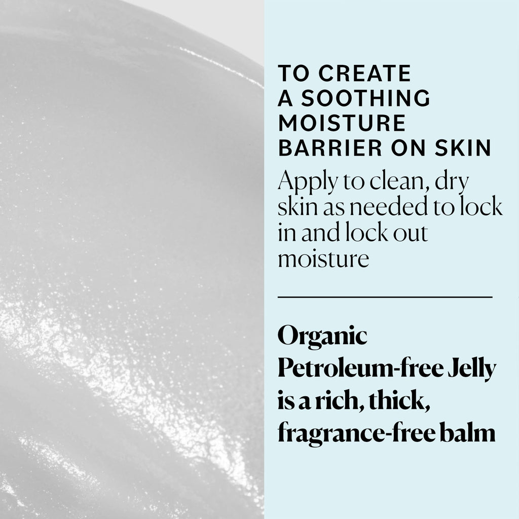 Texture of Sky Organics petroleum free jelly balm on skin