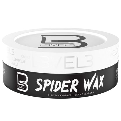 L3 Level 3 long lasting men grooming wax jar sitting on a clean surface.