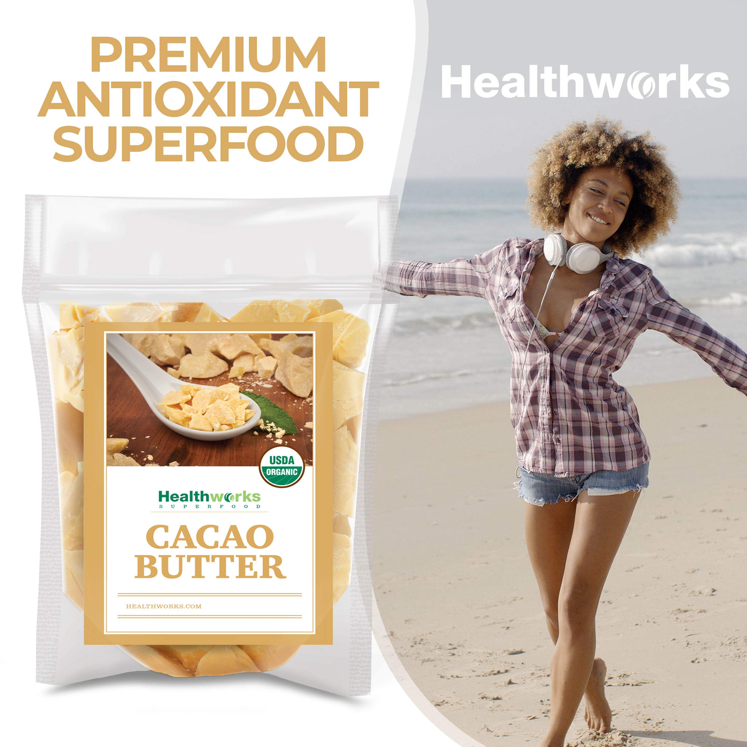 Healthworks cacao butter jar for DIY skincare