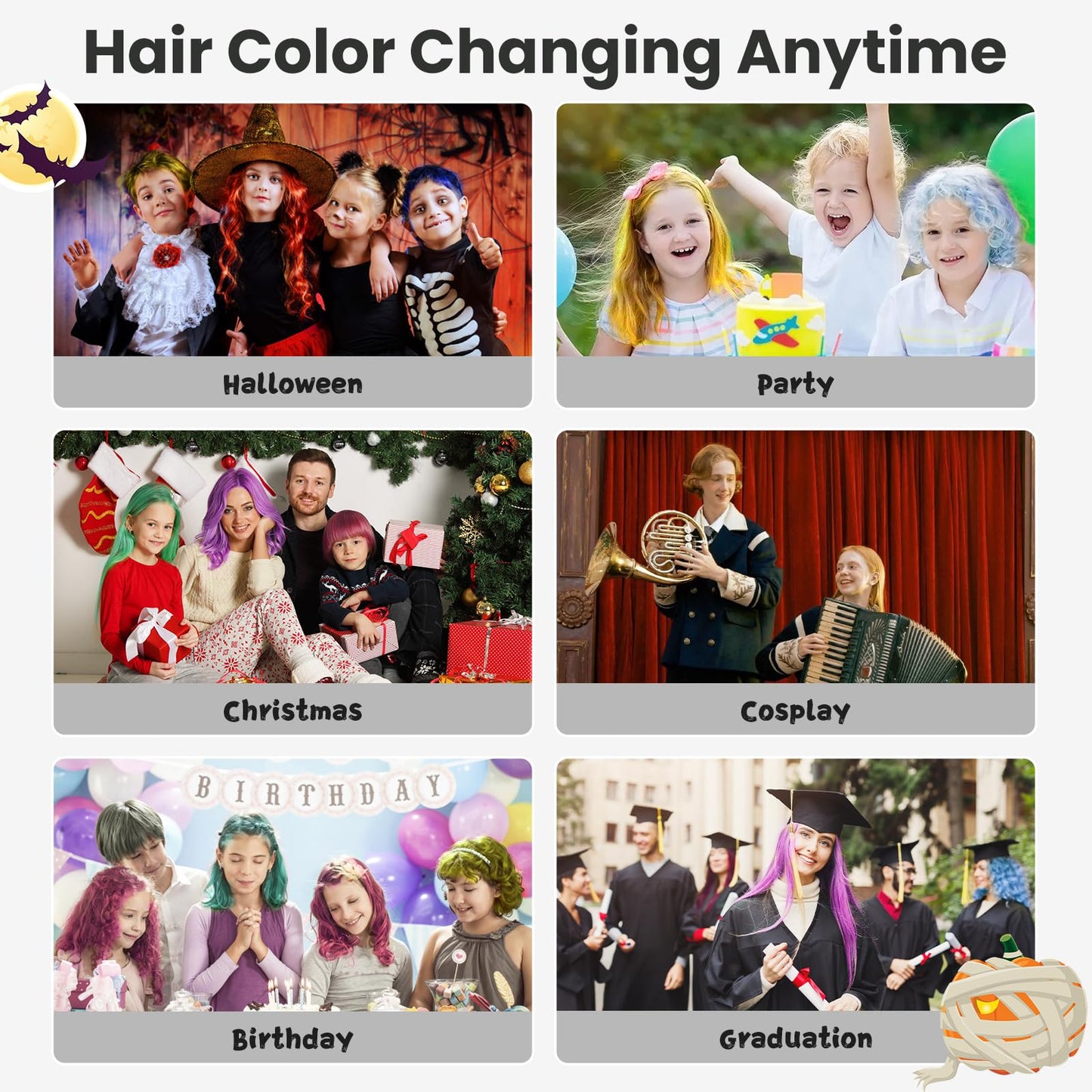Washable gray hair coloring cream container packaging