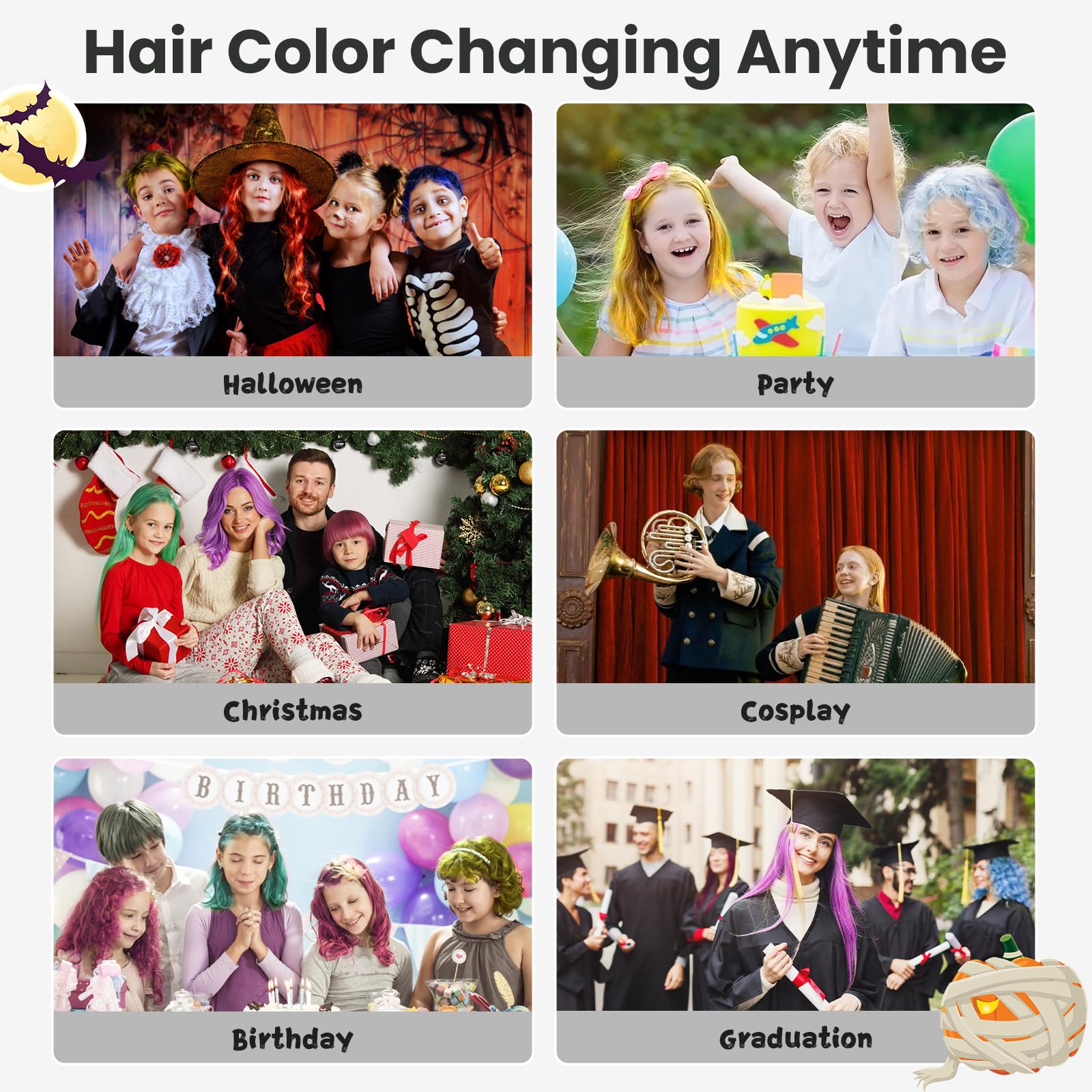 Washable gray hair coloring cream container packaging