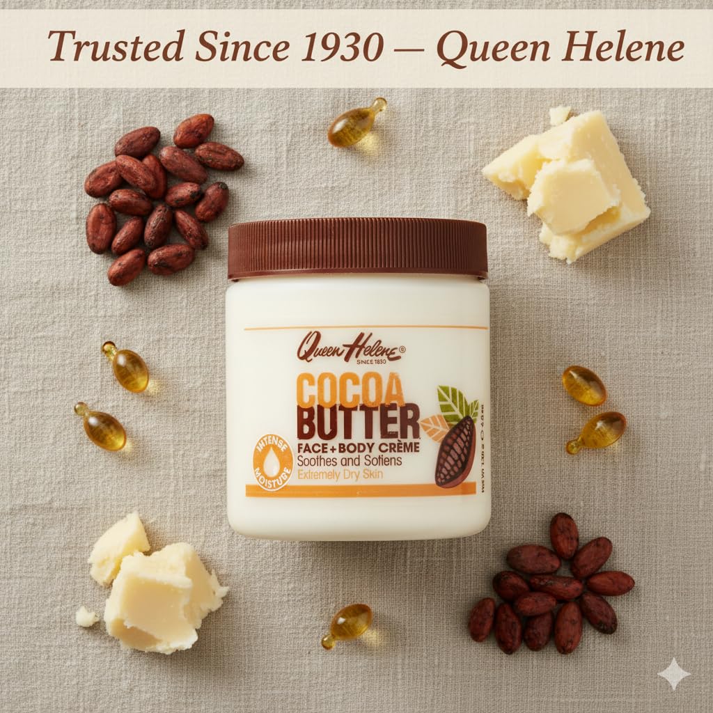 Close up of Queen Helene Cocoa Butter cream texture