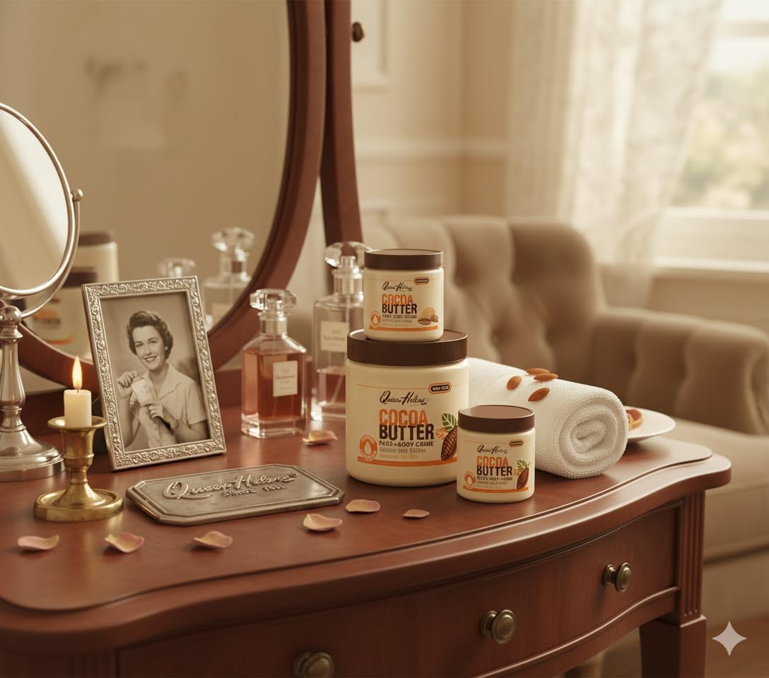 Queen Helene brand cocoa butter cream for dry skin application