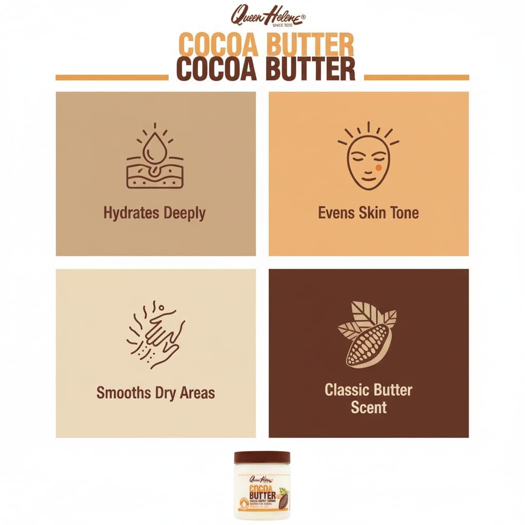 Authentic USA import Queen Helene cocoa butter cream 4.8 Ounce jar