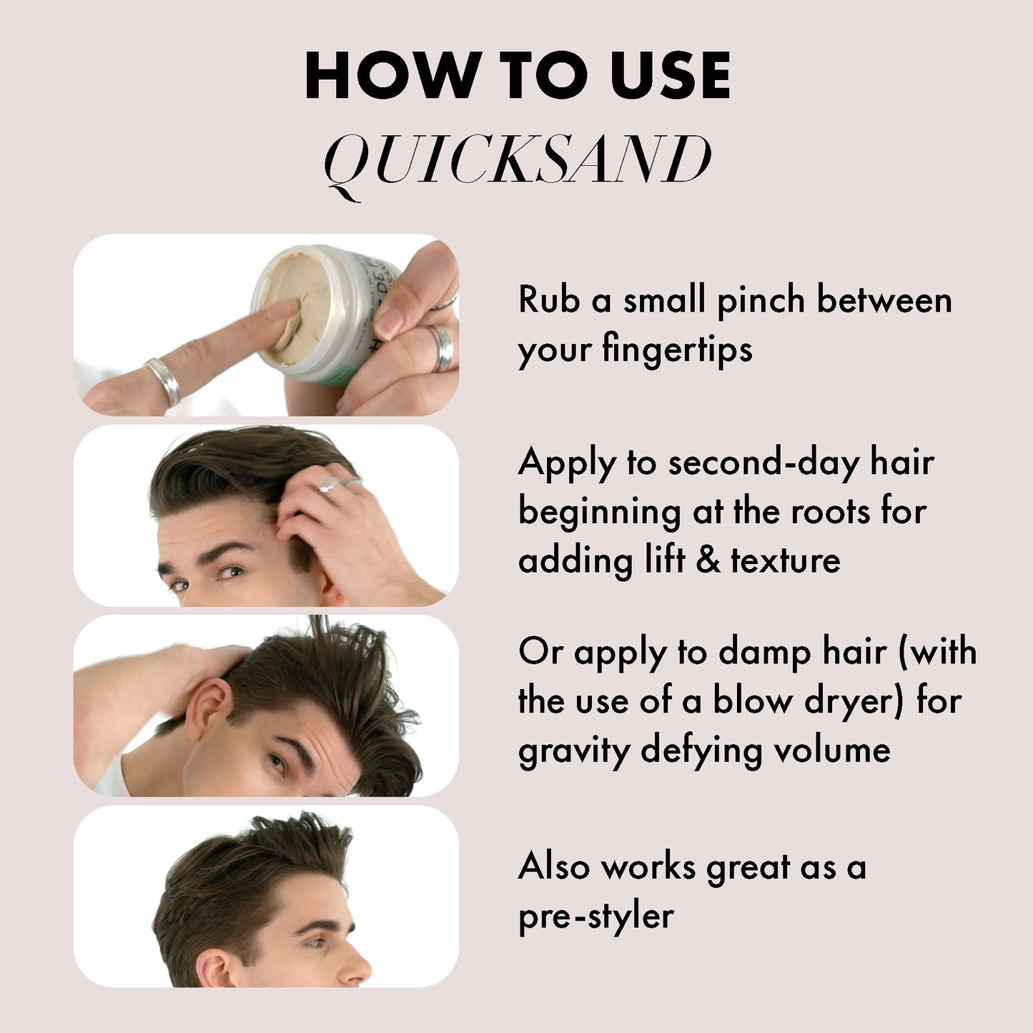 Hanz de Fuko Quicksand organic paraben free hair styler lid view