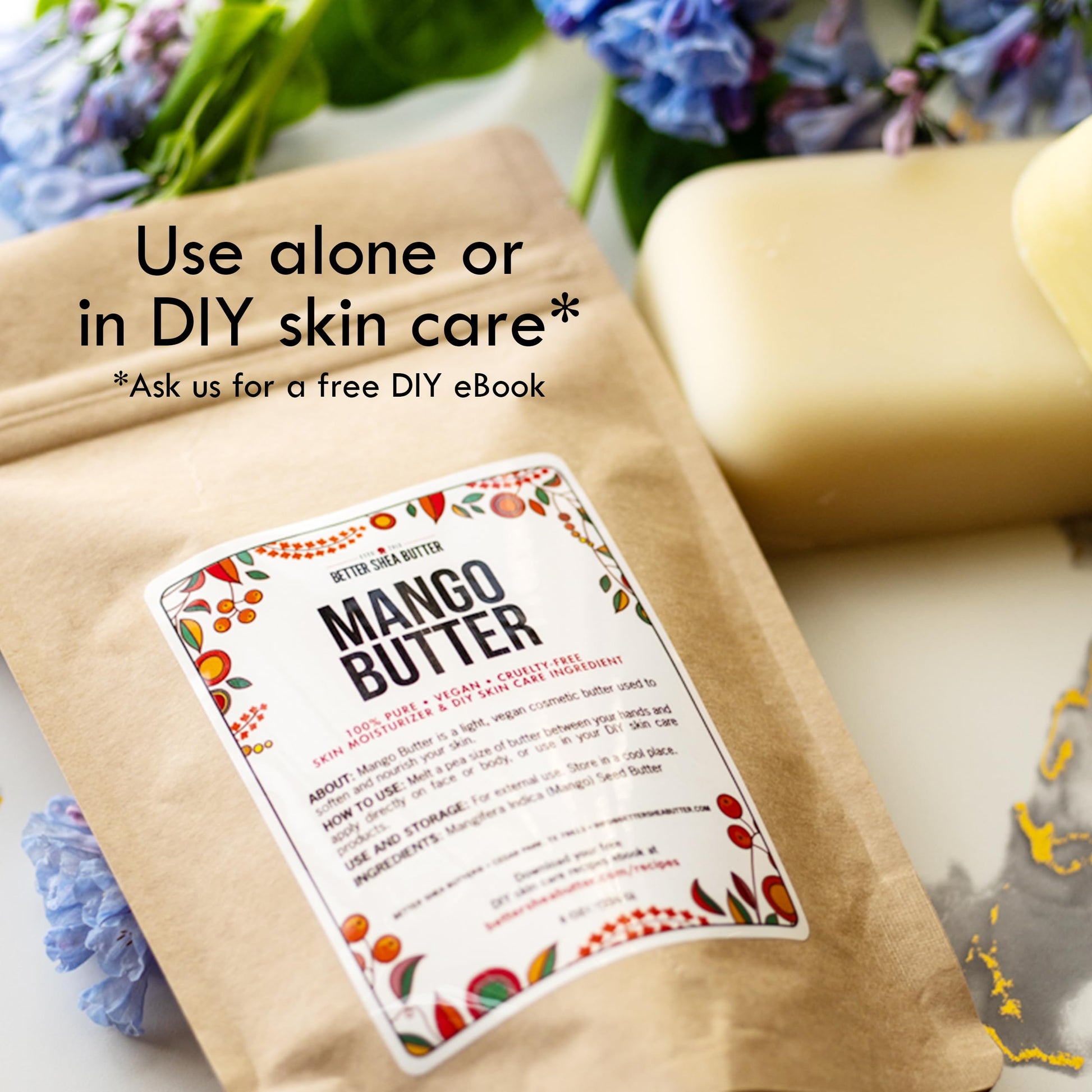 DIY skincare whipped body butter made with mango butter