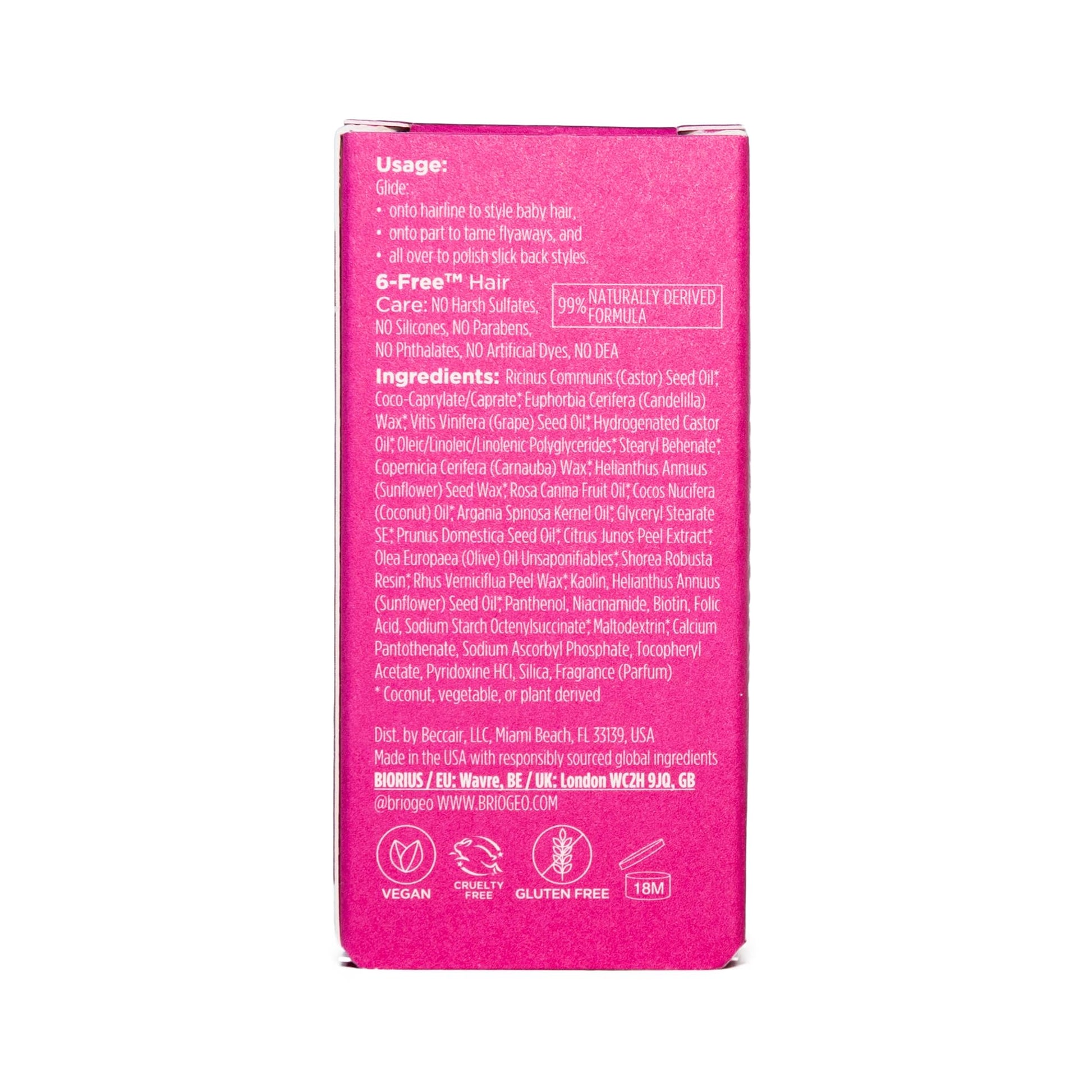 Briogeo style and treat hair stick compact size for travel use