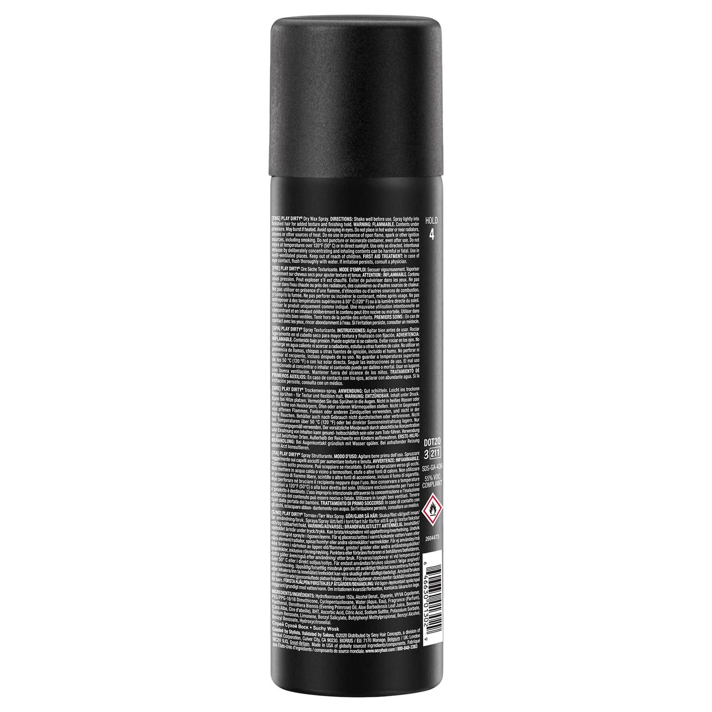 SexyHair 4.8 Ounce aerosol hair wax spray for medium hold and volume