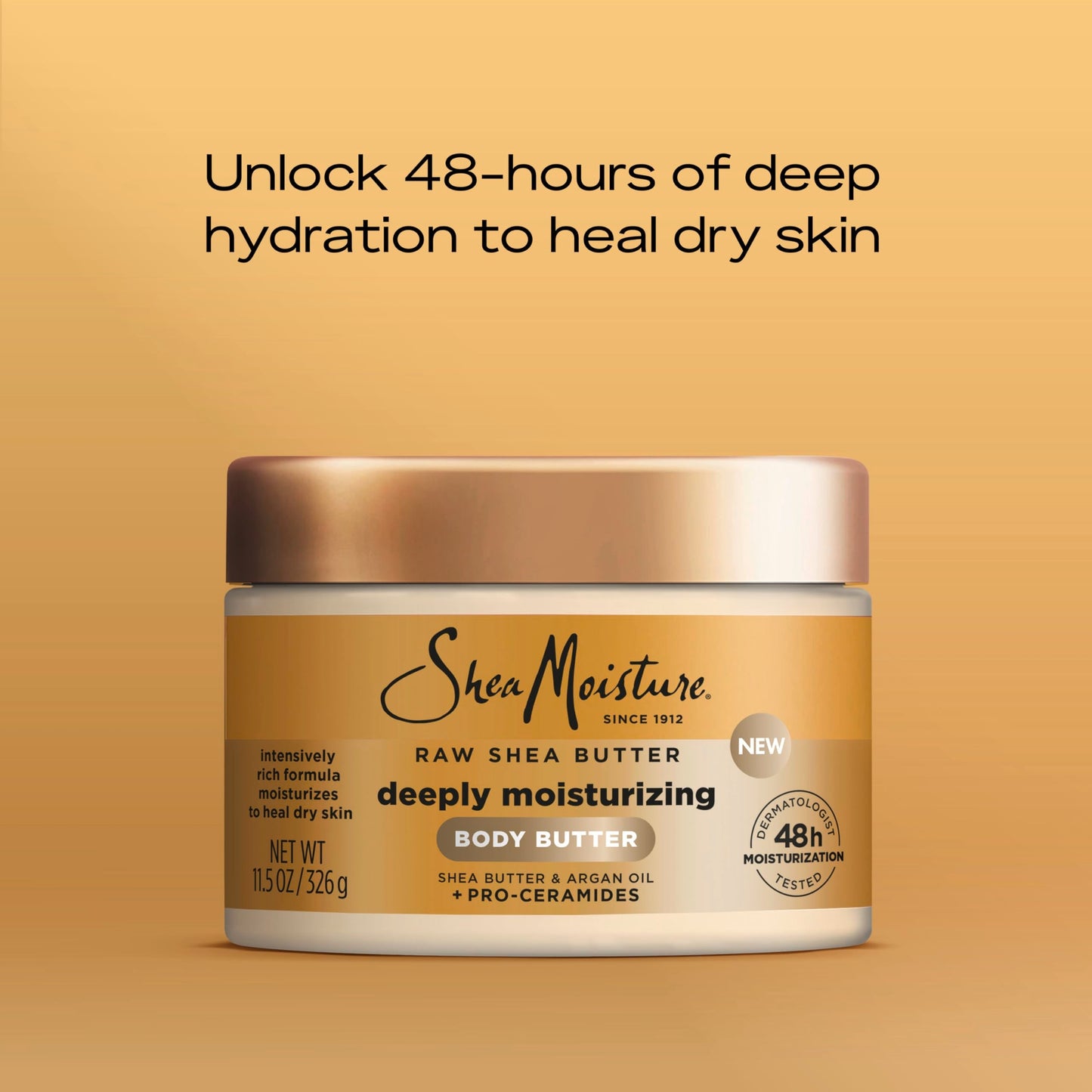 Authentic SheaMoisture body butter USA import label