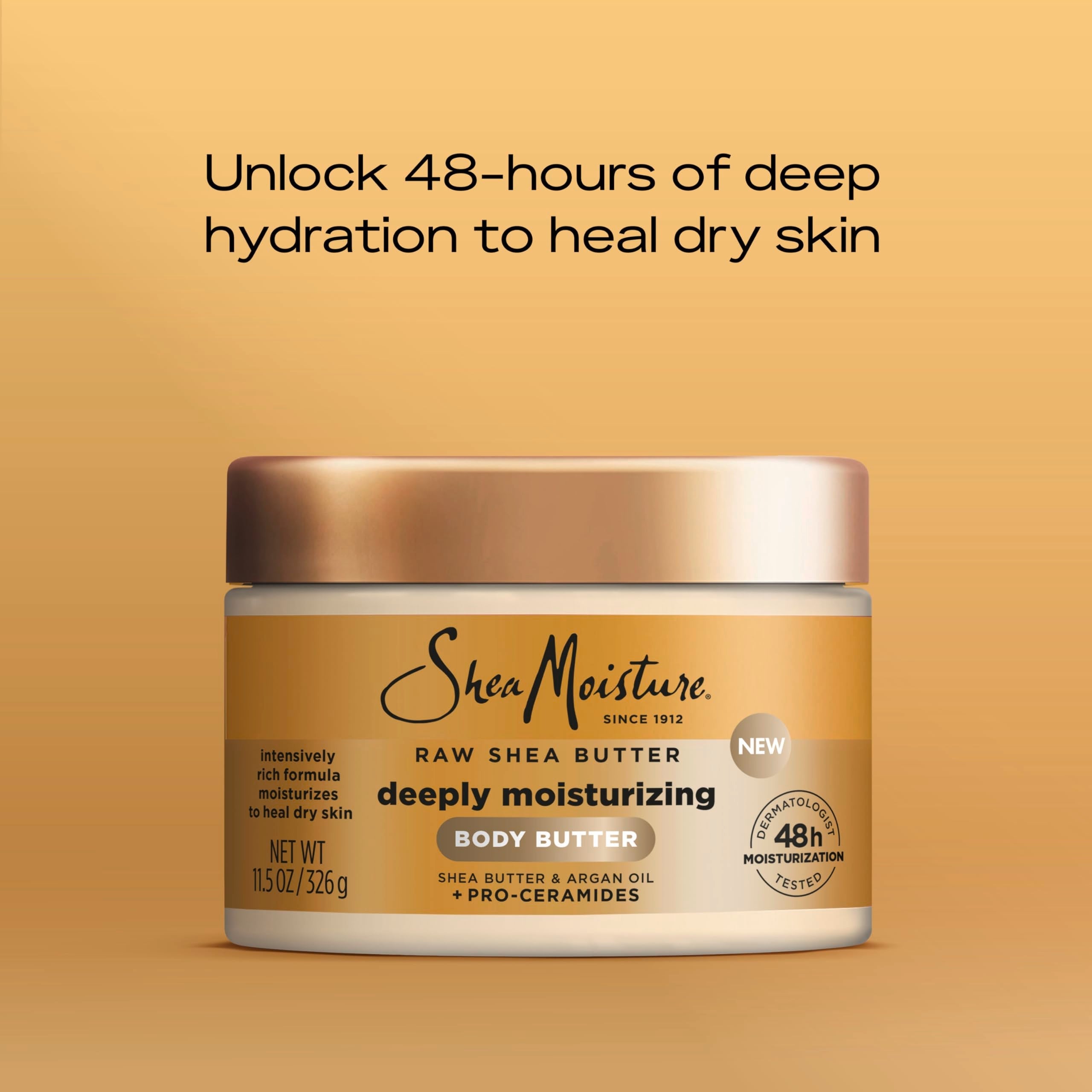 Authentic SheaMoisture body butter USA import label