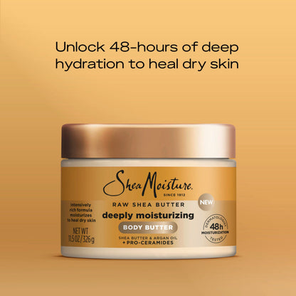 Authentic SheaMoisture body butter USA import label