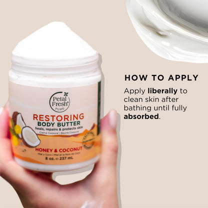 Side view of Petal Fresh 8 fluid ounce body butter jar