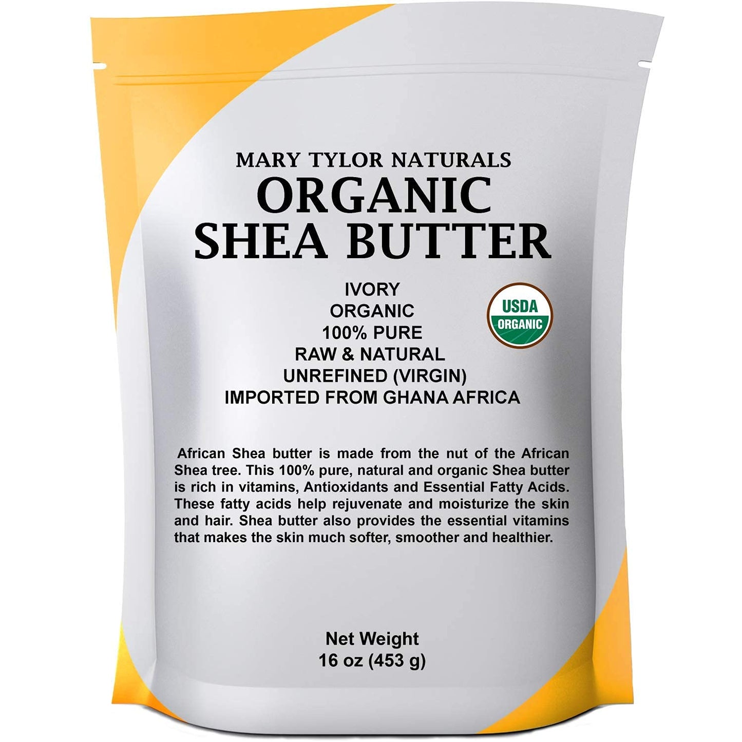 Application of raw shea butter on skin for deep moisturizing