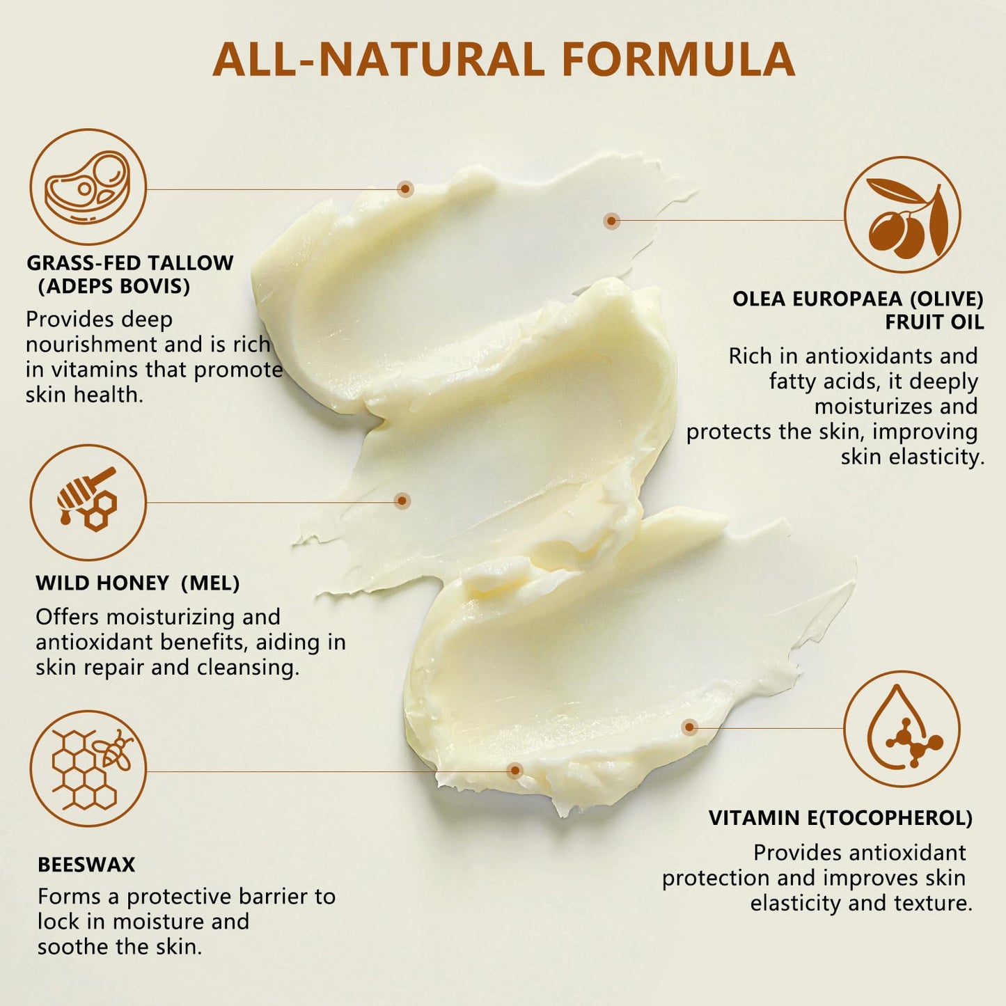 Lilei Beauty grass fed beef tallow balm ingredients label
