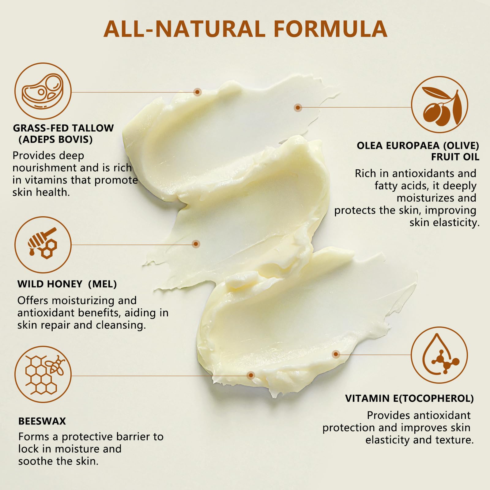 Lilei Beauty grass fed beef tallow balm ingredients label
