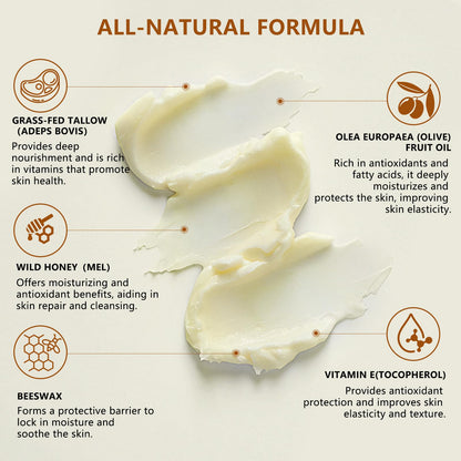 Lilei Beauty grass fed beef tallow balm ingredients label