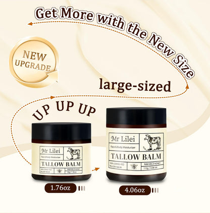 Hand applying Lilei Beauty tallow moisturizer to skin