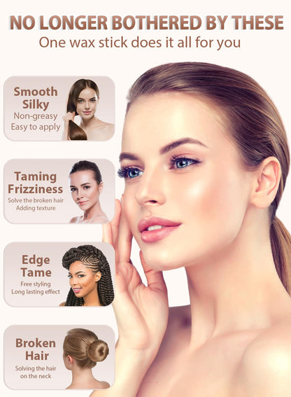 AnWoor hair bun maker stick application for taming frizzy hair texture