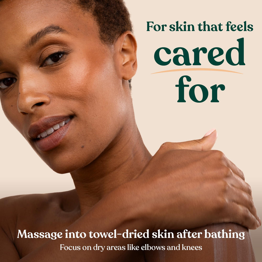 Application of The Body Shop Shea Body Butter on dry skin