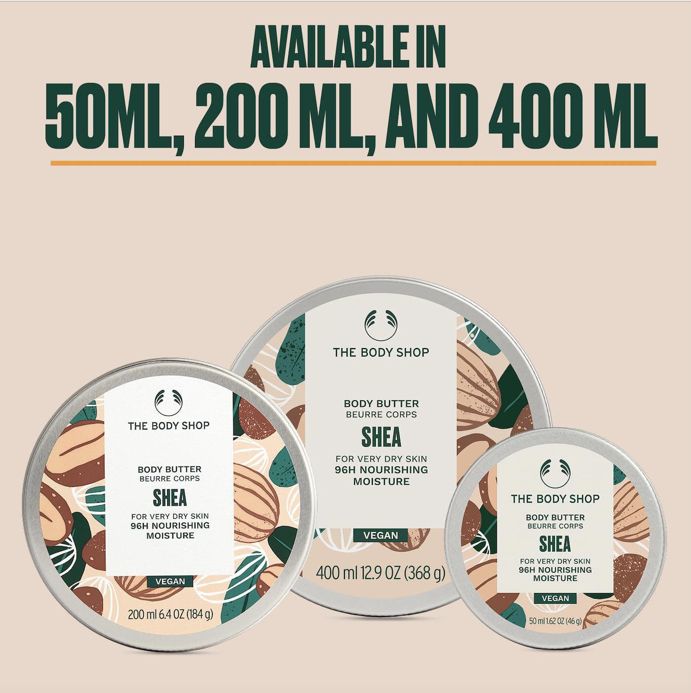 The Body Shop Shea Body Butter 200ml jar top view