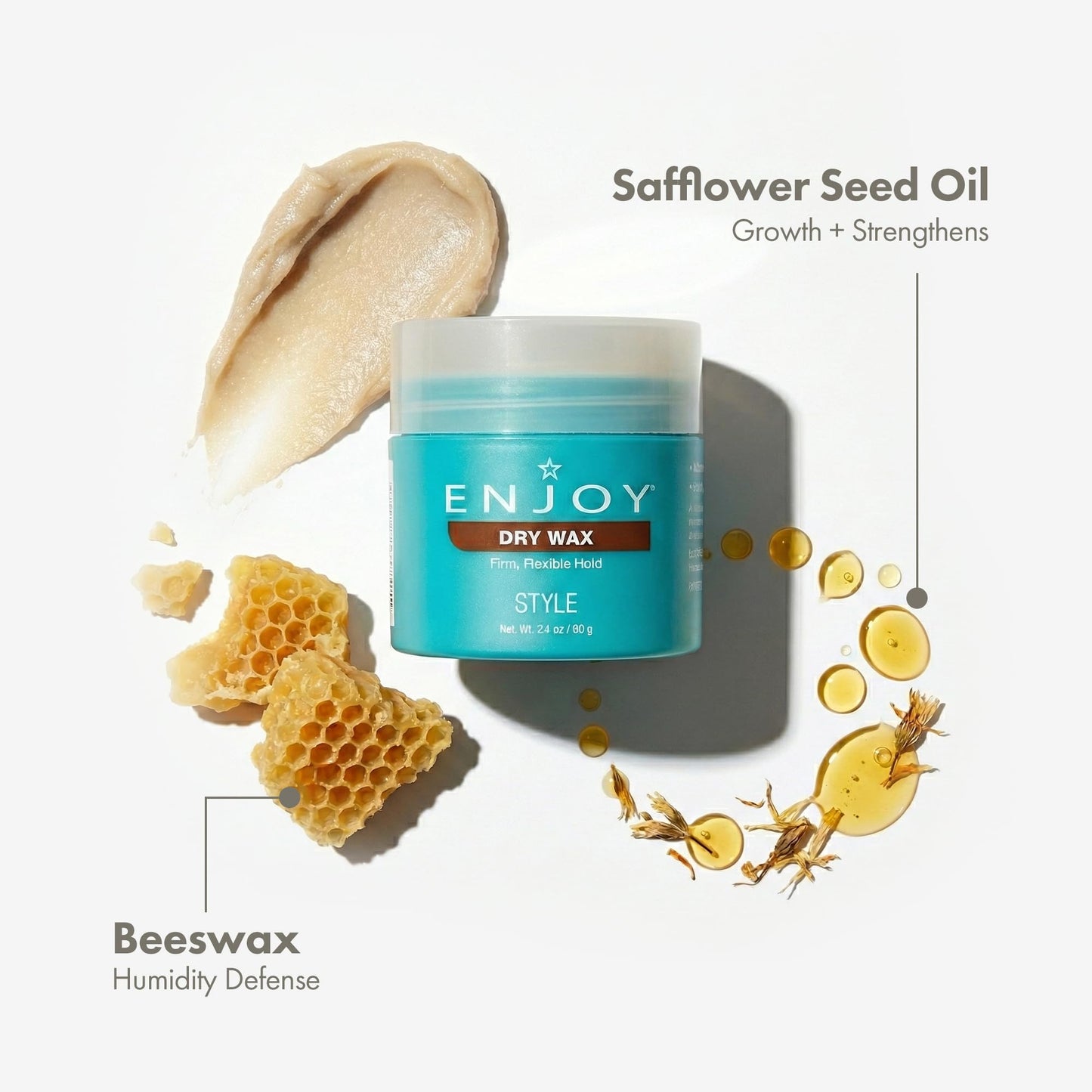 Texture demonstration of imported USA professional salon grade hair styling wax