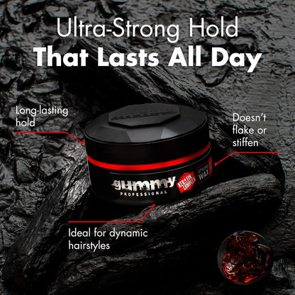 Authentic Gummy hair styling pomade label and ingredients view