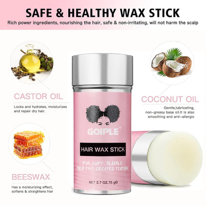 Goiple pomade stick for hair slick edge control demonstration
