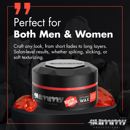 Gummy professional grooming pomade for dry and damp hair styling