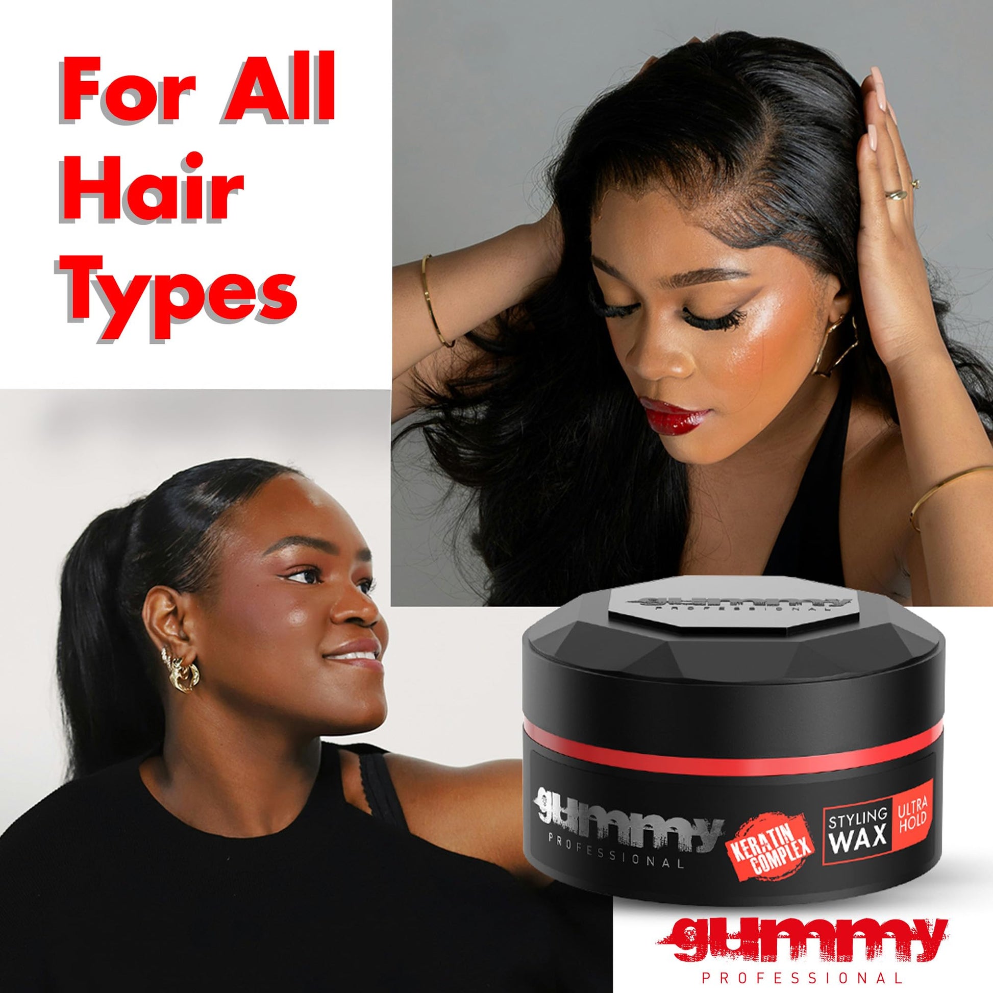 Watermelon scented ultra strong hair wax jar side view