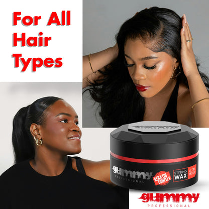 Watermelon scented ultra strong hair wax jar side view
