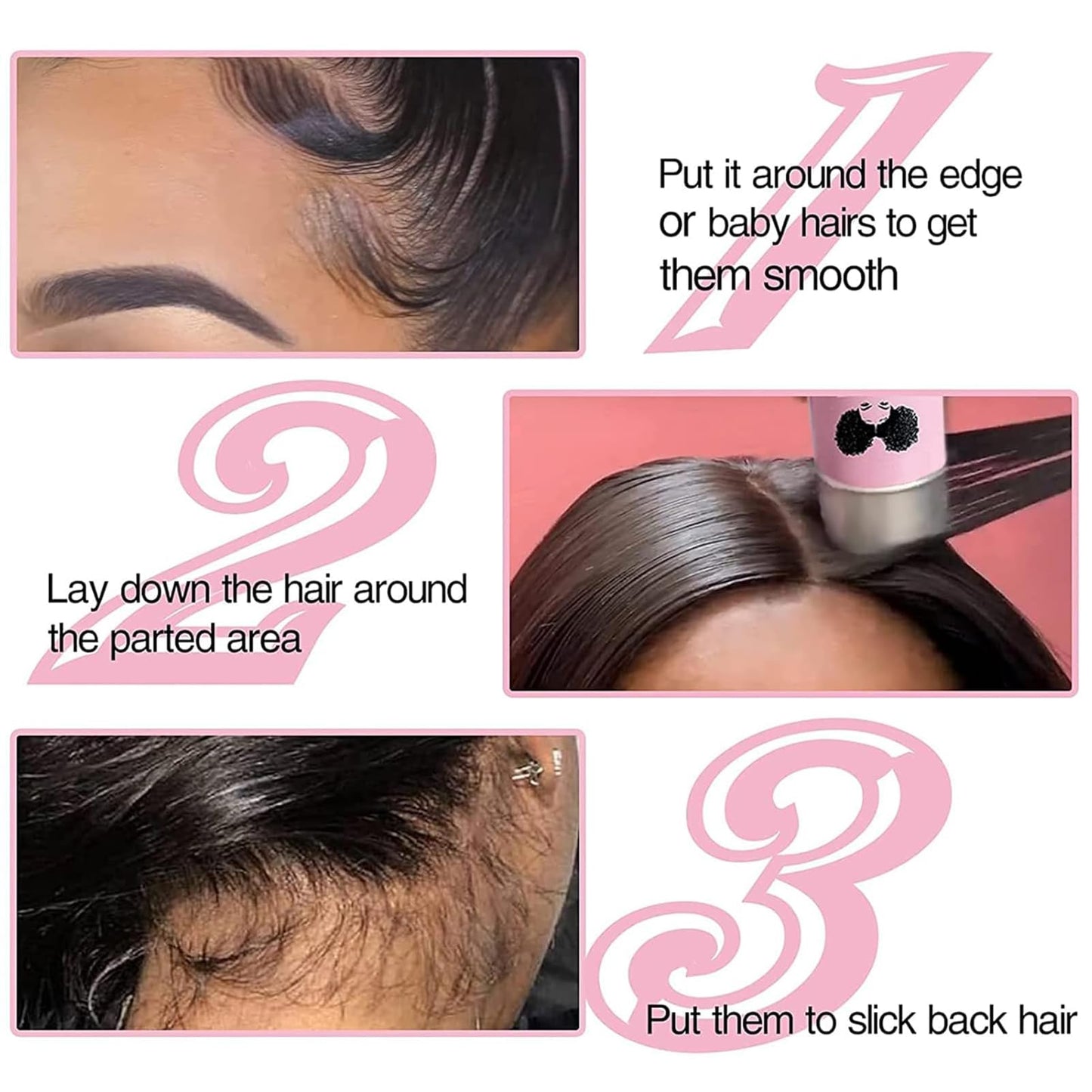 Goiple non greasy styling wax application on baby hair