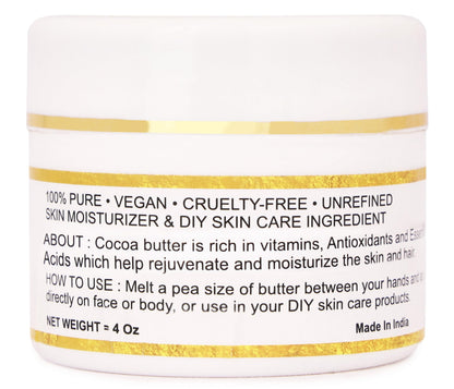Cocoa butter for DIY skincare lotions and balms