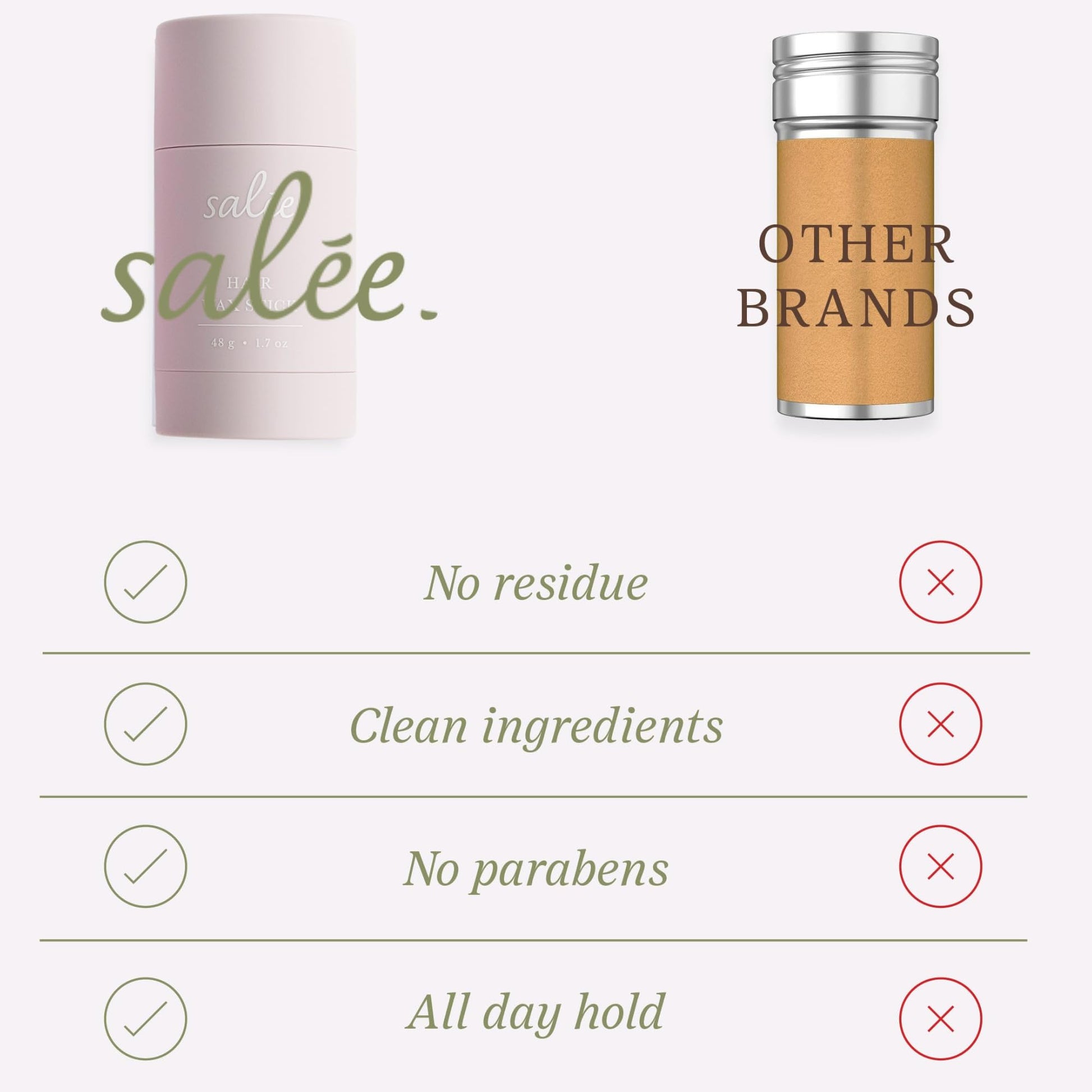 Salée Hair Wax Stick twist-up container showing texture