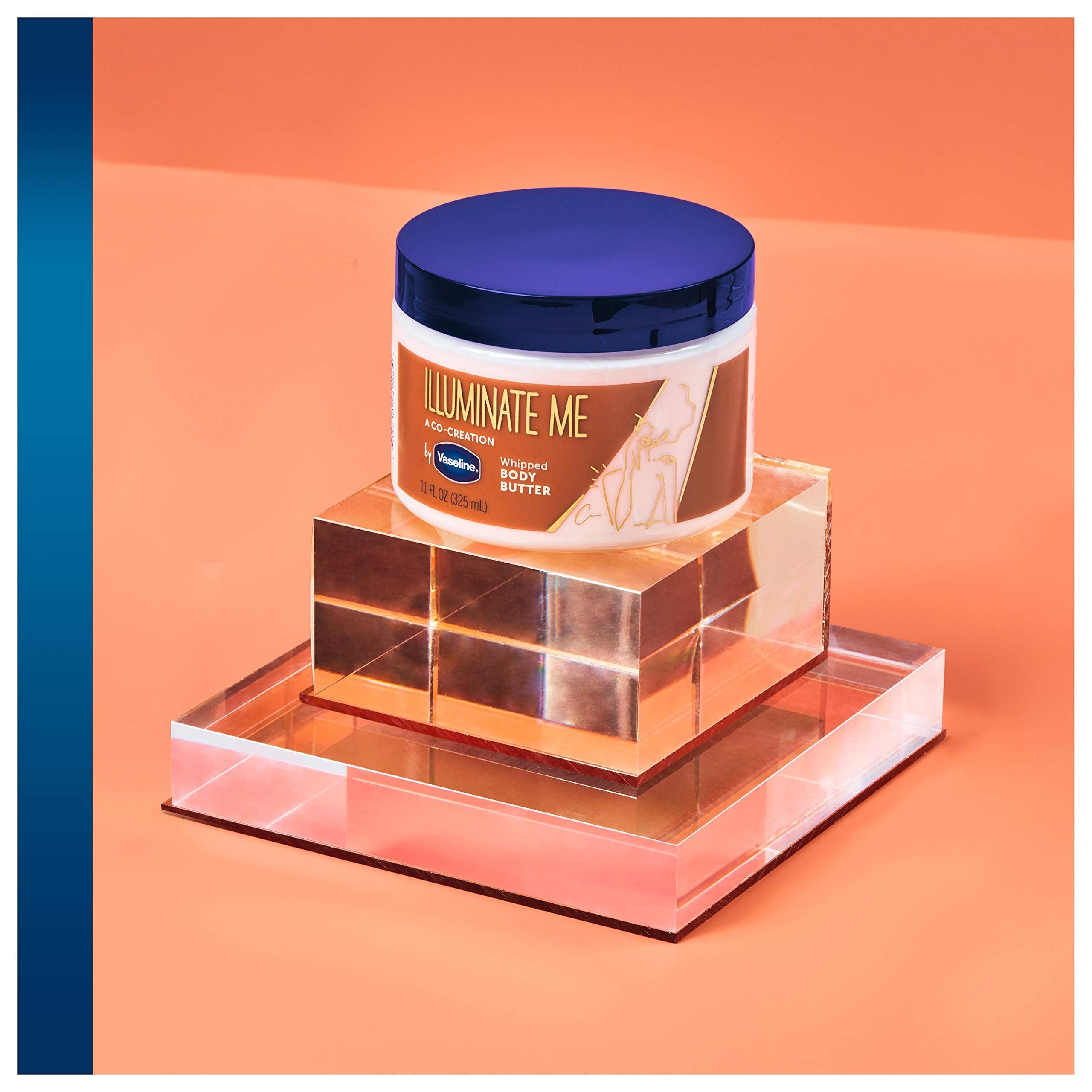 Vaseline Illuminate Me body butter jar label details