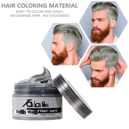 TailaiMei silver gray pomade container lid with clear brand logo text details