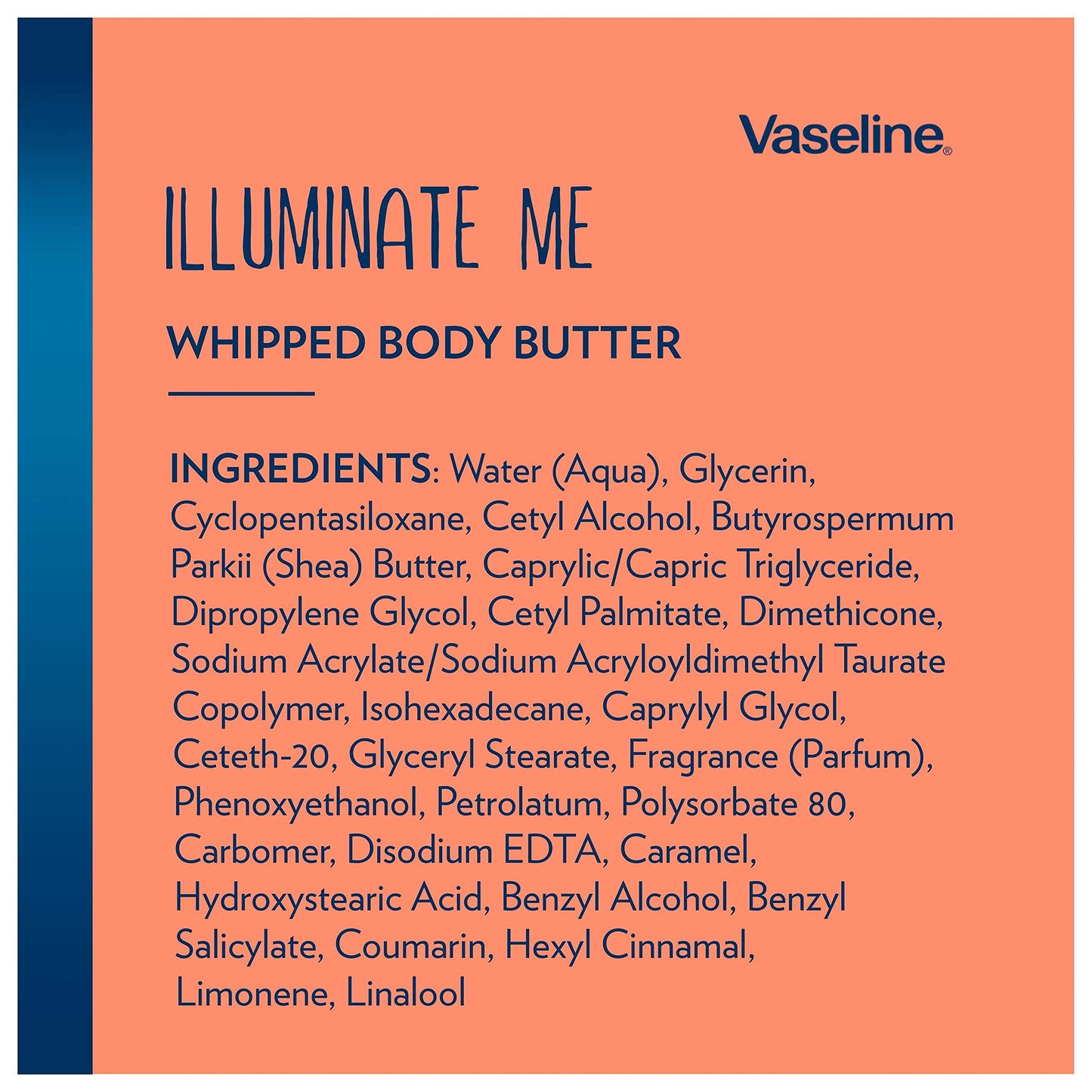 Vaseline Illuminate Me whipped body butter packaging for melanin-rich skin