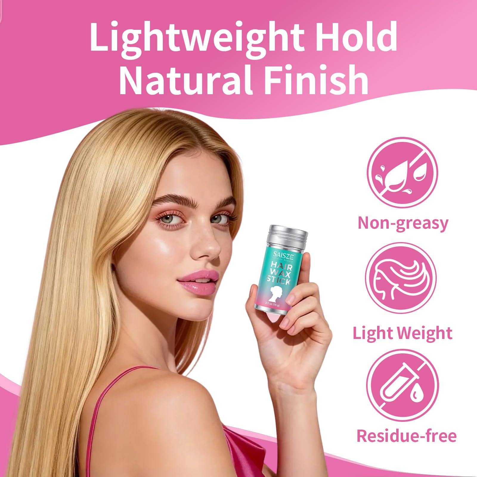 Cahiuyoa hair wax stick used for sleek bun hairstyle
